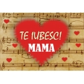 Magnet note muzicale, Te iubesc Mama!